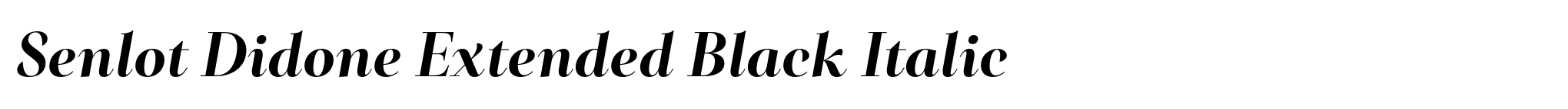 Senlot Didone Extended Black Italic image